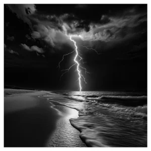 Black Nature No.53 - Thunder on Shore